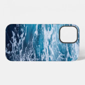 波の青い海 夏のビーチ iPhoneケース (裏面横)