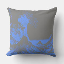 波の青素晴らしと灰色を枕にする