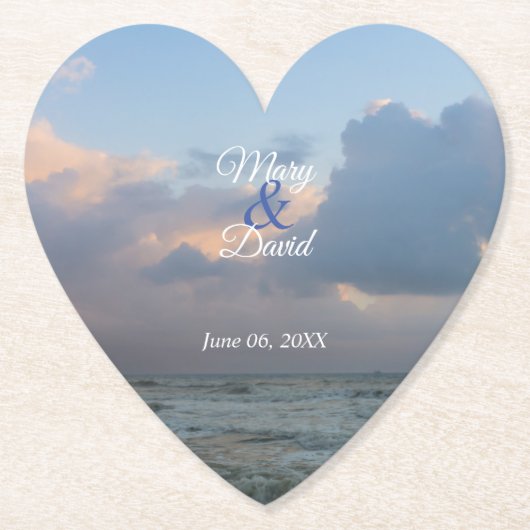 波の音を聞結婚く ペーパーコースター (正面)