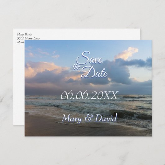 波の音を聞結婚く ポストカード (正面/裏面)