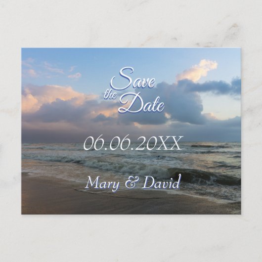 波の音を聞結婚く ポストカード (正面)