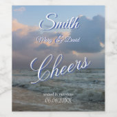 波の音を聞結婚く ワインラベル (シングルラベル)