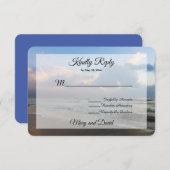 波の音を聞結婚く 出欠カード (正面/裏面)