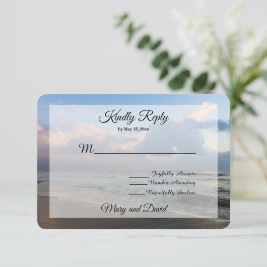 波の音を聞結婚く 出欠カード (スタンド正面)