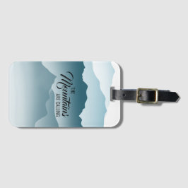 波の高い山々が青いグラデーションを呼び出している ラゲッジタグ