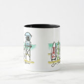 波のSan Clementeのコーヒー・マグ マグカップ (中央)