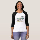 波のSan Clementeの女性のRaglan 3/4の袖 Tシャツ (正面フル)