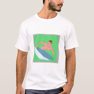波のTシャツにサーファー Tシャツ
