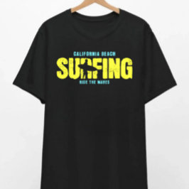 波のTシャツに乗る Tシャツ