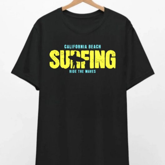 波のTシャツに乗る Tシャツ