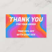 波はっきりした虹の順序ありがとう割引ソーシャル 名刺 (正面)