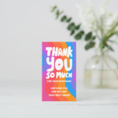 波はっきりした虹の順序ありがとう社会QRコード 名刺 (スタンド正面)