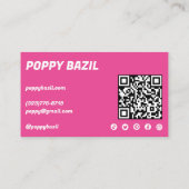 波はっきりした虹の順序ありがとう社会QRコード 名刺 (裏面)