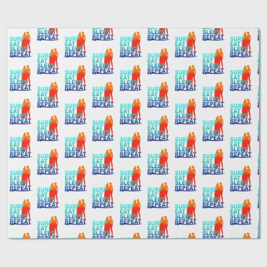 波はサーファーのための睡眠の繰り返しのギフト用包装紙を食べます ラッピングペーパー (フラット)