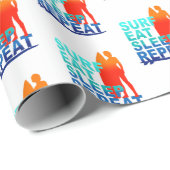 波はサーファーのための睡眠の繰り返しのギフト用包装紙を食べます ラッピングペーパー (ロールコーナー)