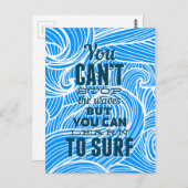 波はストップ無いが波は学乗る ポストカード (正面/裏面)