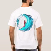 波は小型のTシャツを持ち上げます Tシャツ (裏面)