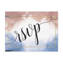 波への繊細な水色rsvp invitat