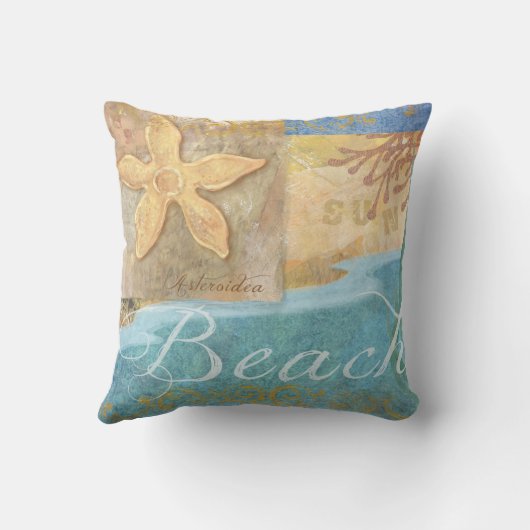波またはビーチの装飾の枕 クッション (裏面)