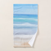 波よくはしゃぐが晴れた日のビーチ バスタオルセット (ハンドタオル)