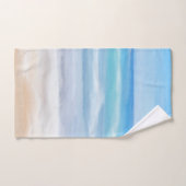 波よくはしゃぐが晴れた日のビーチ バスタオルセット (ハンドタオル)