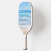波よくはしゃぐが晴れた日のビーチ ピックルボールラケット (左)