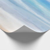 波よくはしゃぐが晴れた日のビーチ ラッピングペーパー (角)