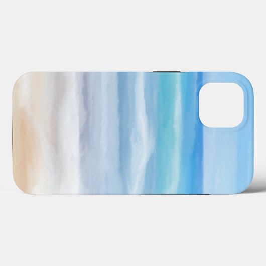 波よくはしゃぐが晴れた日のビーチ Case-Mate iPhoneケース (裏面 (横))