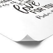 波よりも強いバイブル聖句ウォールアートブラック ポスター (角)