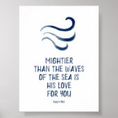 波よりも強い子供部屋プリント ポスター (正面)