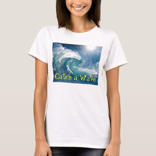 波をつかまえて下さい Tシャツ (正面)