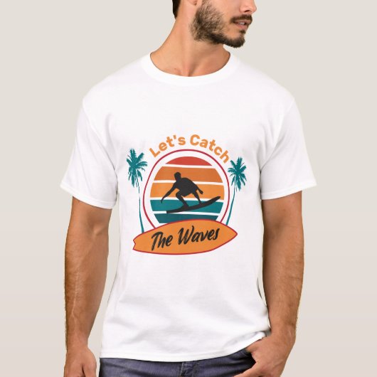 波をキャッチ Tシャツ (正面)
