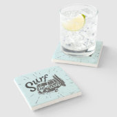 波をサーフして下さい ストーンコースター (横)