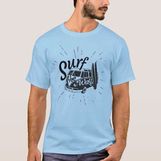 波をサーフして下さい Tシャツ (正面)