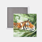 波を作る – スイミングタイガー磁石 マグネット (正面/裏面)