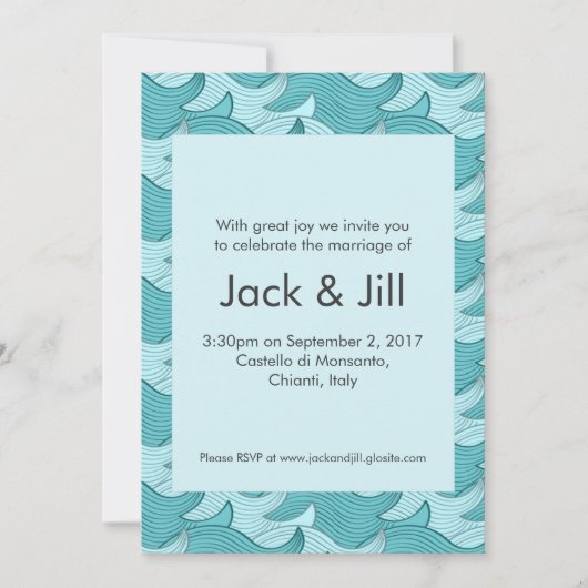 波を作る 招待状 (正面)