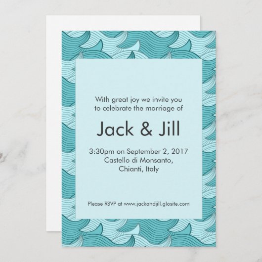 波を作る 招待状 (正面/裏面)