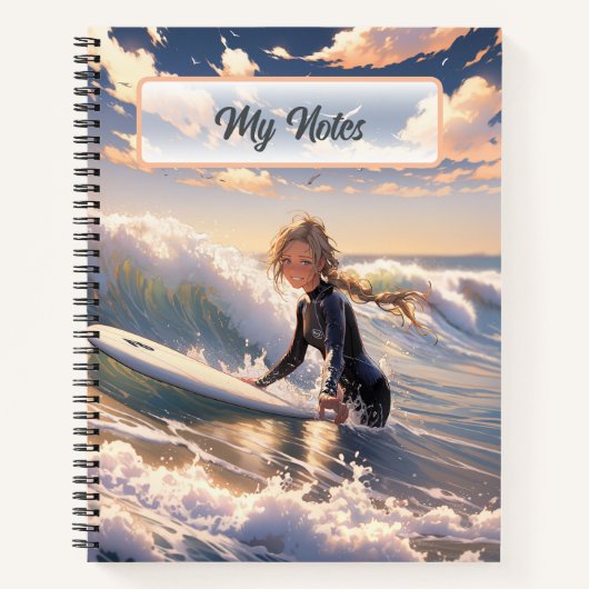 波を受けに行く ノートブック (正面)