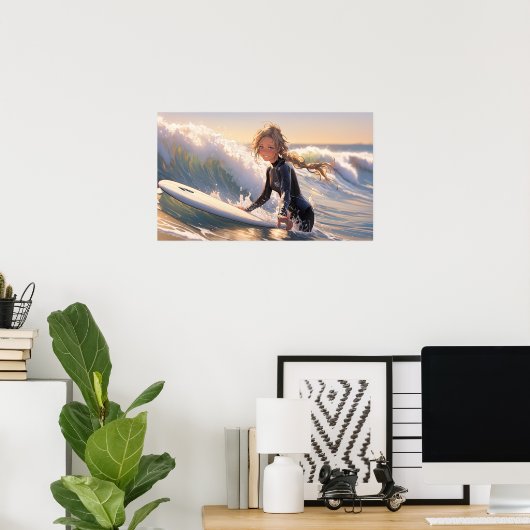 波を受けに行く ポスター (ホームオフィス)