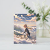 波を受けに行く ポストカード (スタンド正面)