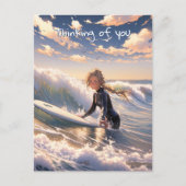 波を受けに行く ポストカード (正面)