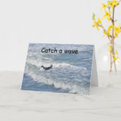 波を受け取る/誕生日を持クールつ カード (黄色い花)