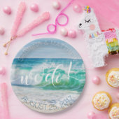 波を壊す我々はビーチ結婚式プレート ペーパープレート (パーティー)