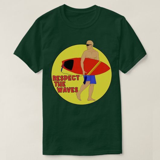 波を尊重する Tシャツ (デザイン正面)