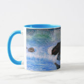 波を打ち砕くこと マグカップ (左)
