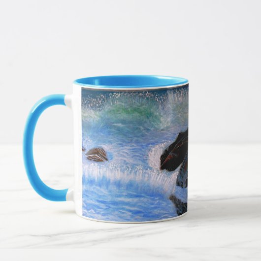 波を打ち砕くこと マグカップ (左)