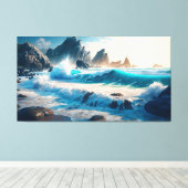 波を打つ キャンバスプリント (インサイチュ (ウッドフロア))