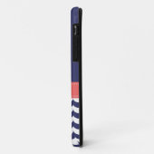 波を持ついかりおよび海軍及びピンクの名前をカスタムする Case-Mate iPhoneケース (裏面/左)