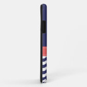 波を持ついかりおよび海軍及びピンクの名前をカスタムする Case-Mate iPhoneケース (裏面/右)