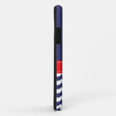 波を持ついかりおよび海軍及び赤の名前をカスタムする Case-Mate iPhoneケース (裏面/右)